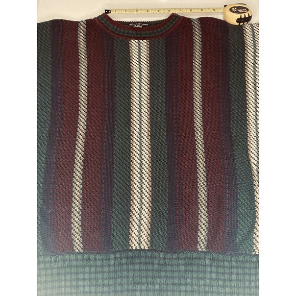 Gant Mens Pullover Sweater, Multicolored, Striped, 100% Cotton, Medium Preppy - Picture 8 of 12